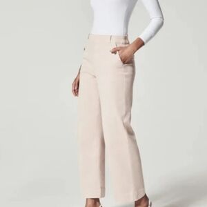 SPANX Wide-Leg Crop Pants in Light Blush